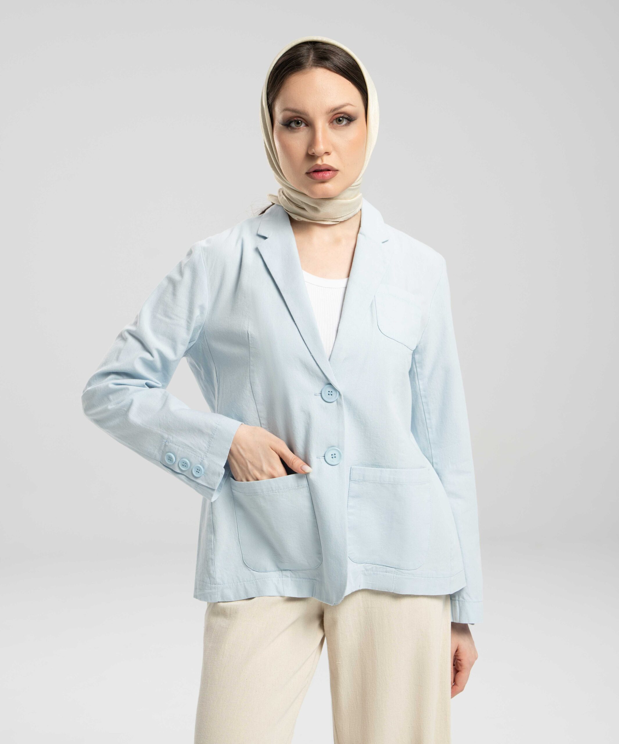 کت یقه انگلیسی سه جیب DR38