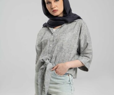 شومیز گرهای جیبدار DR37