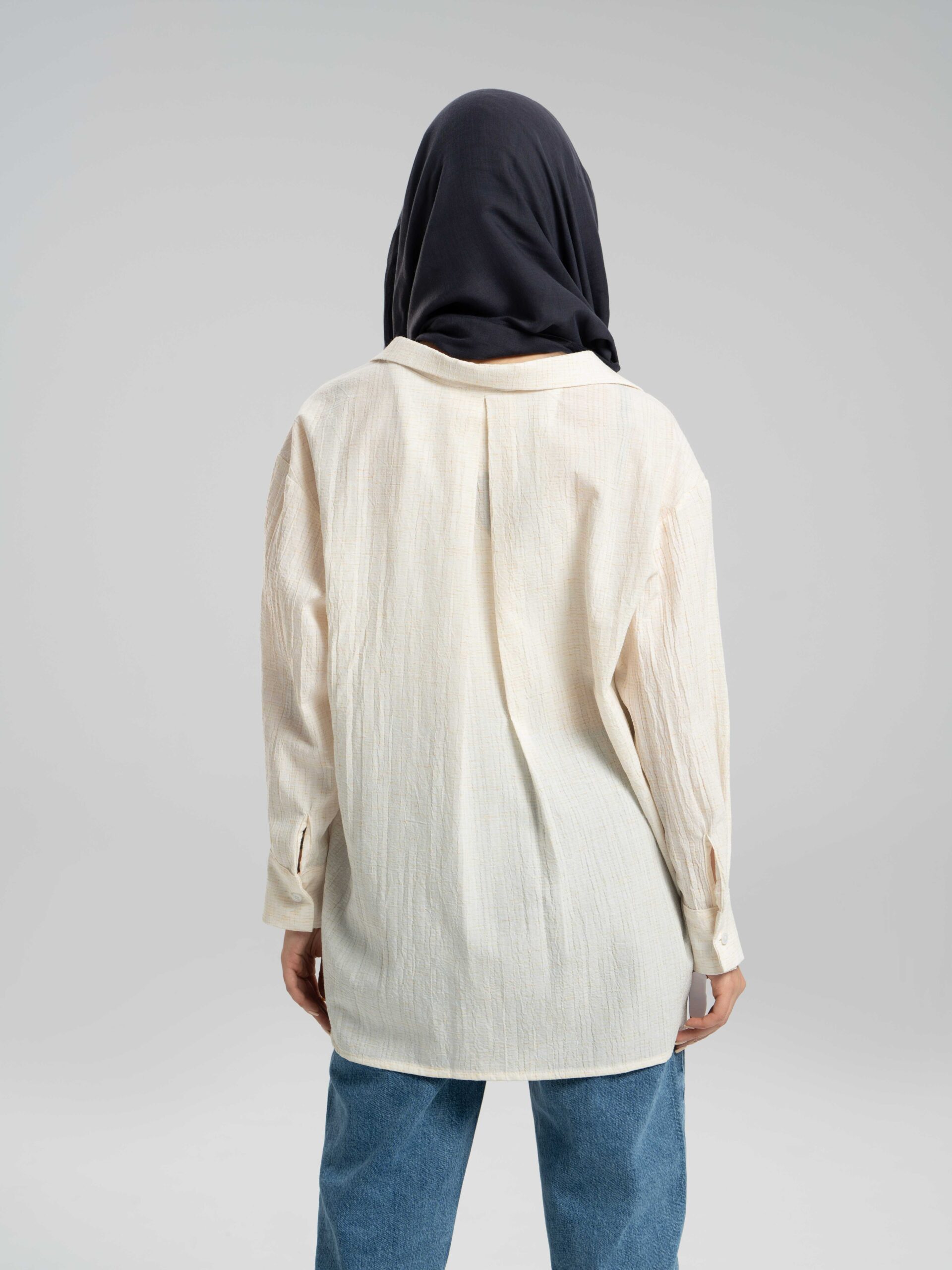 شومیز جیب دار پترن دار DR33