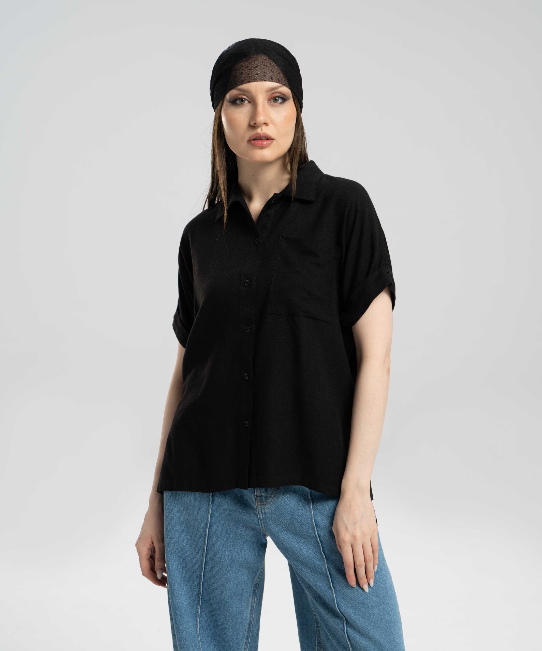 شومیز آستین کوتاه زنانه DR36