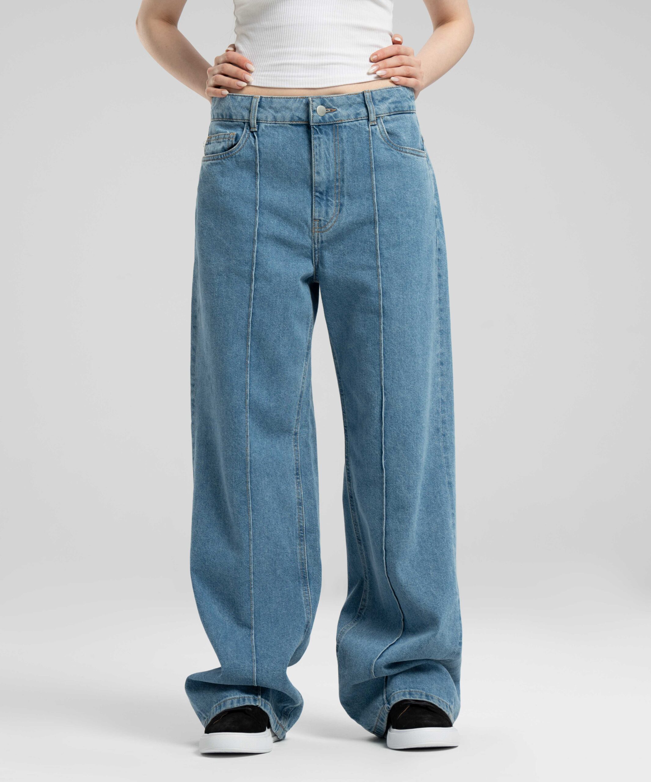 شلوار جین بگی برش‌دار