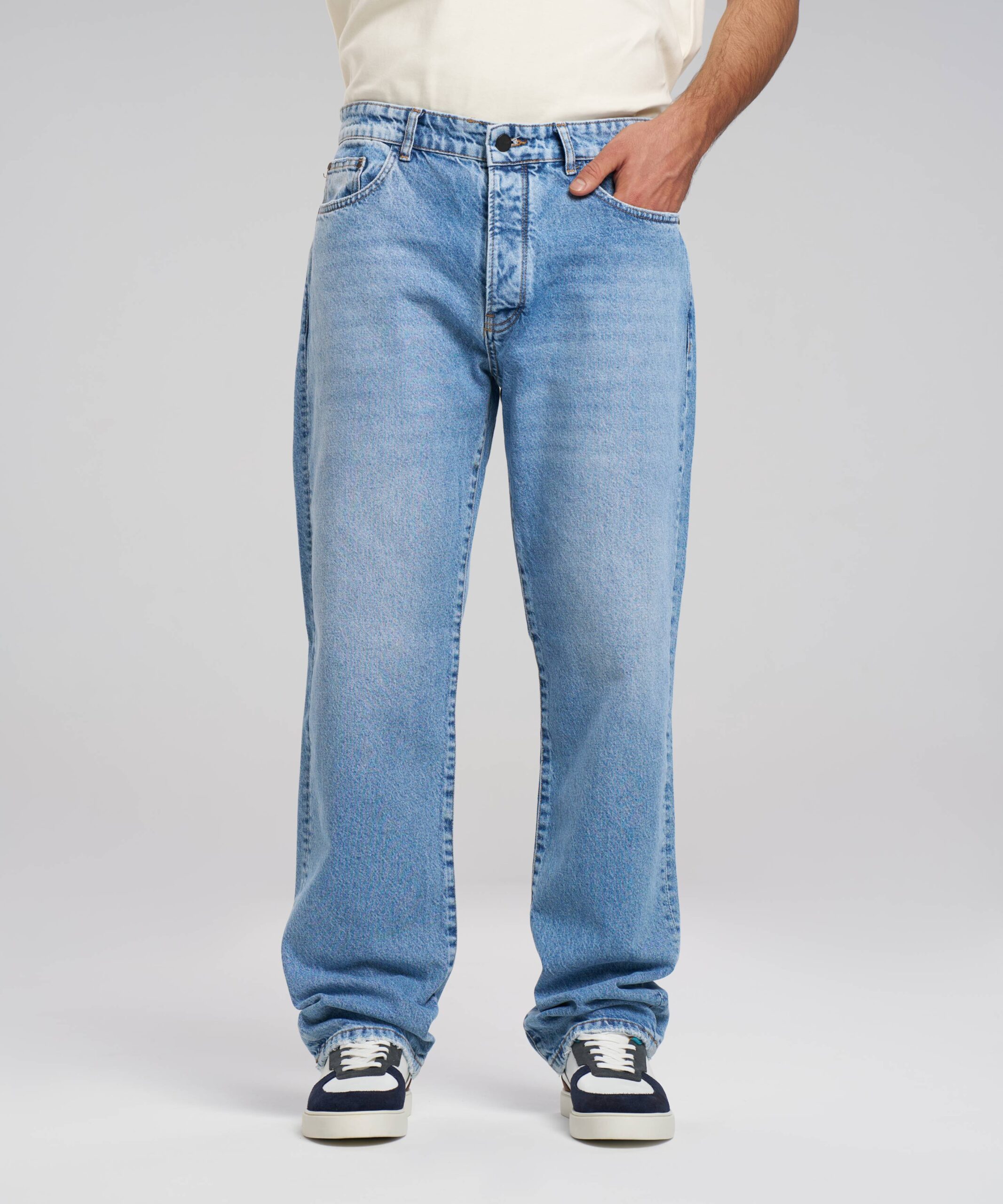 شلوار جین نیم بگ مردانه