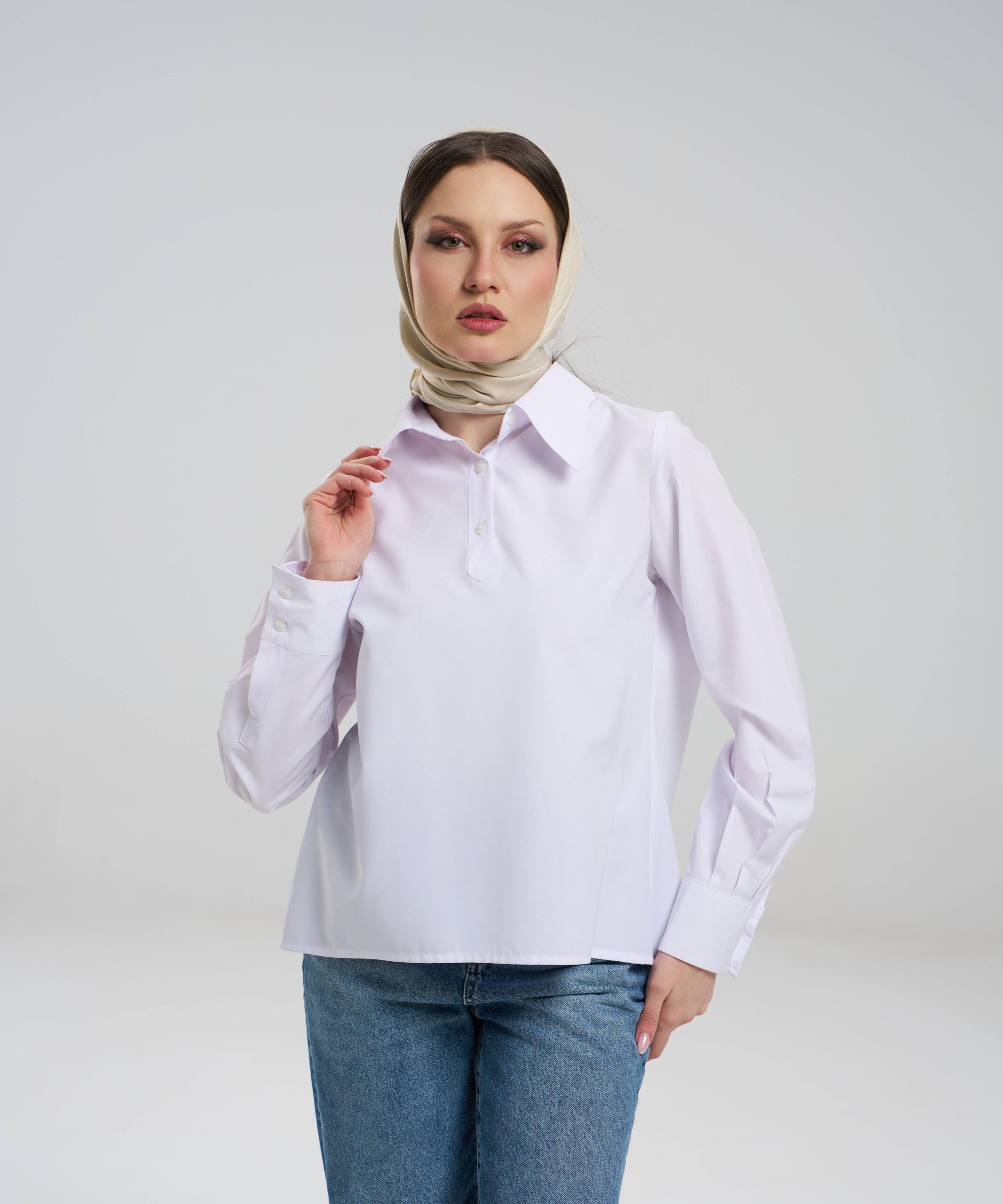 شومیز جلو بسته یقه دو تیکه پشت چاکدار