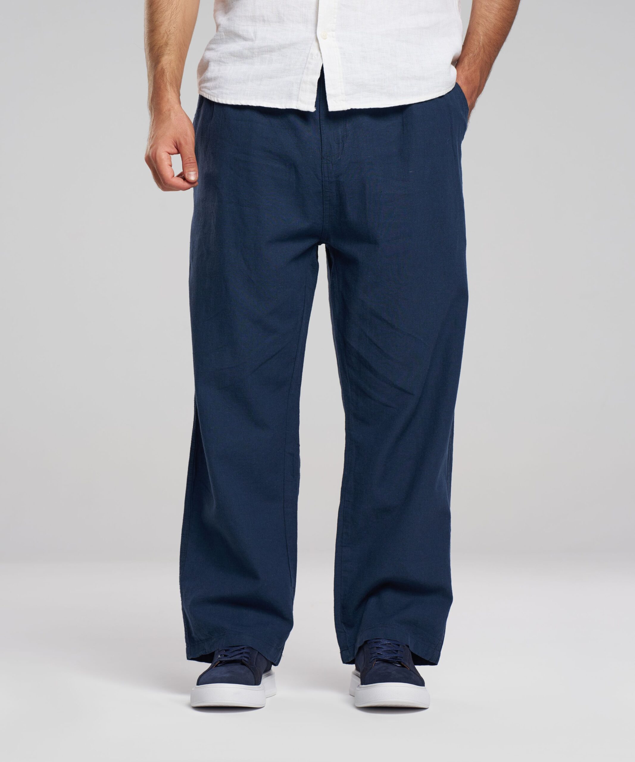 شلوار لینن نیم بگ مردانه DR09