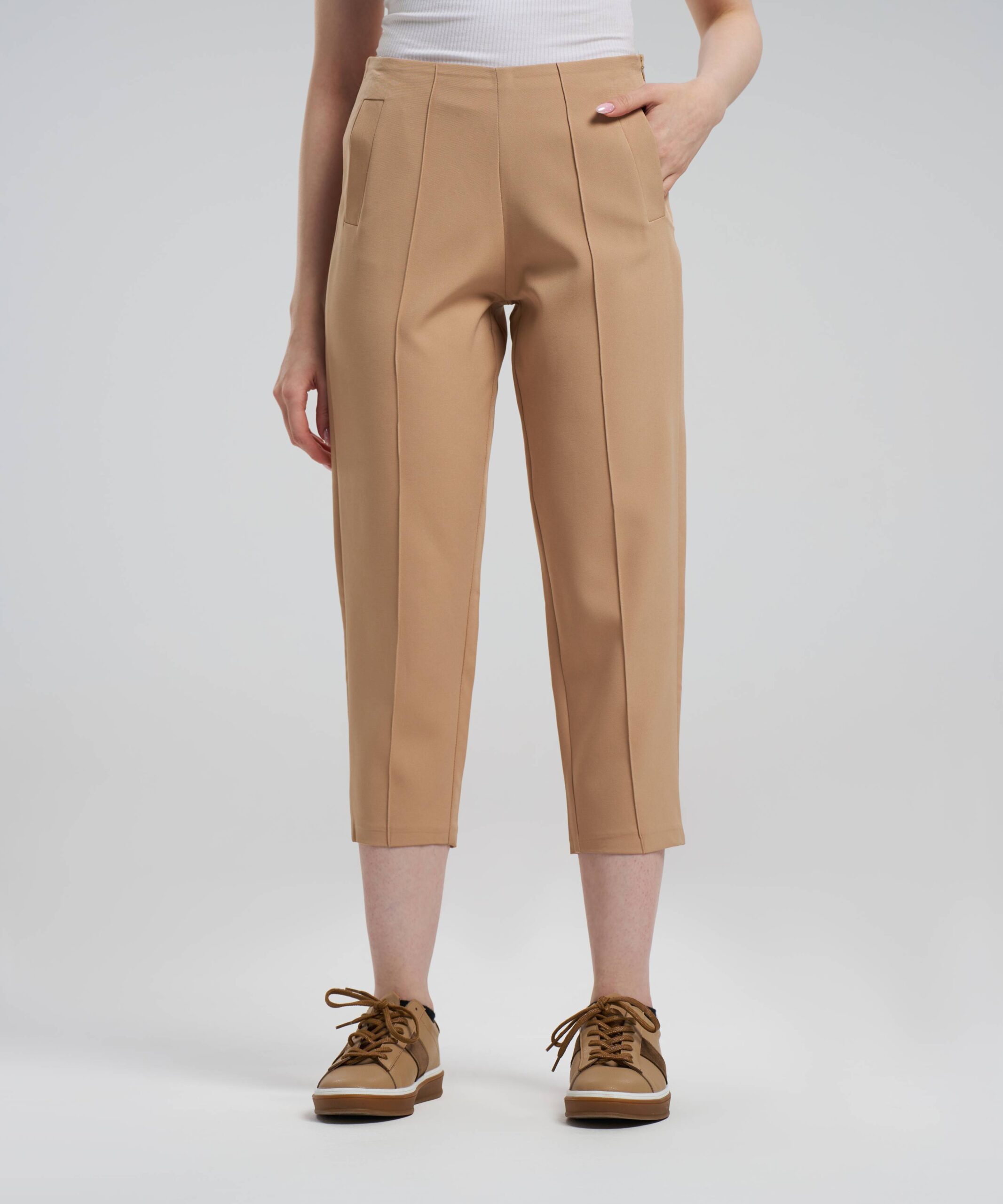 شلوار کرپ راسته بغل زیپ دار