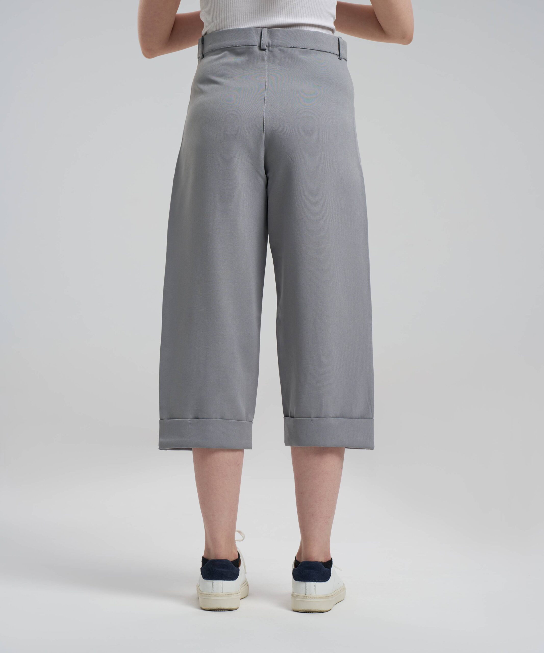 شلوار کرپ راسته کوتاه دمپا پاکتی