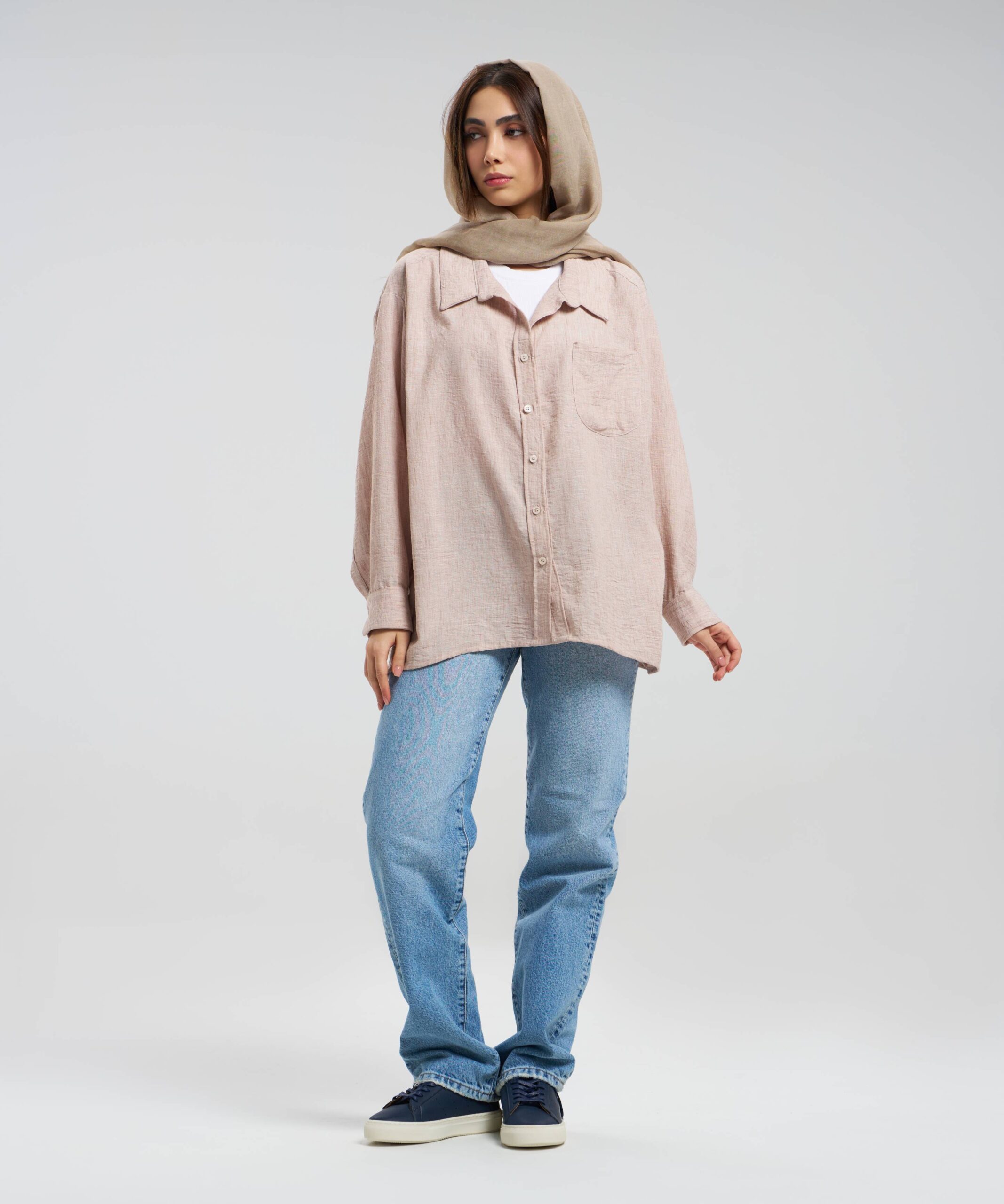 شومیز جیب دار ساده DR34