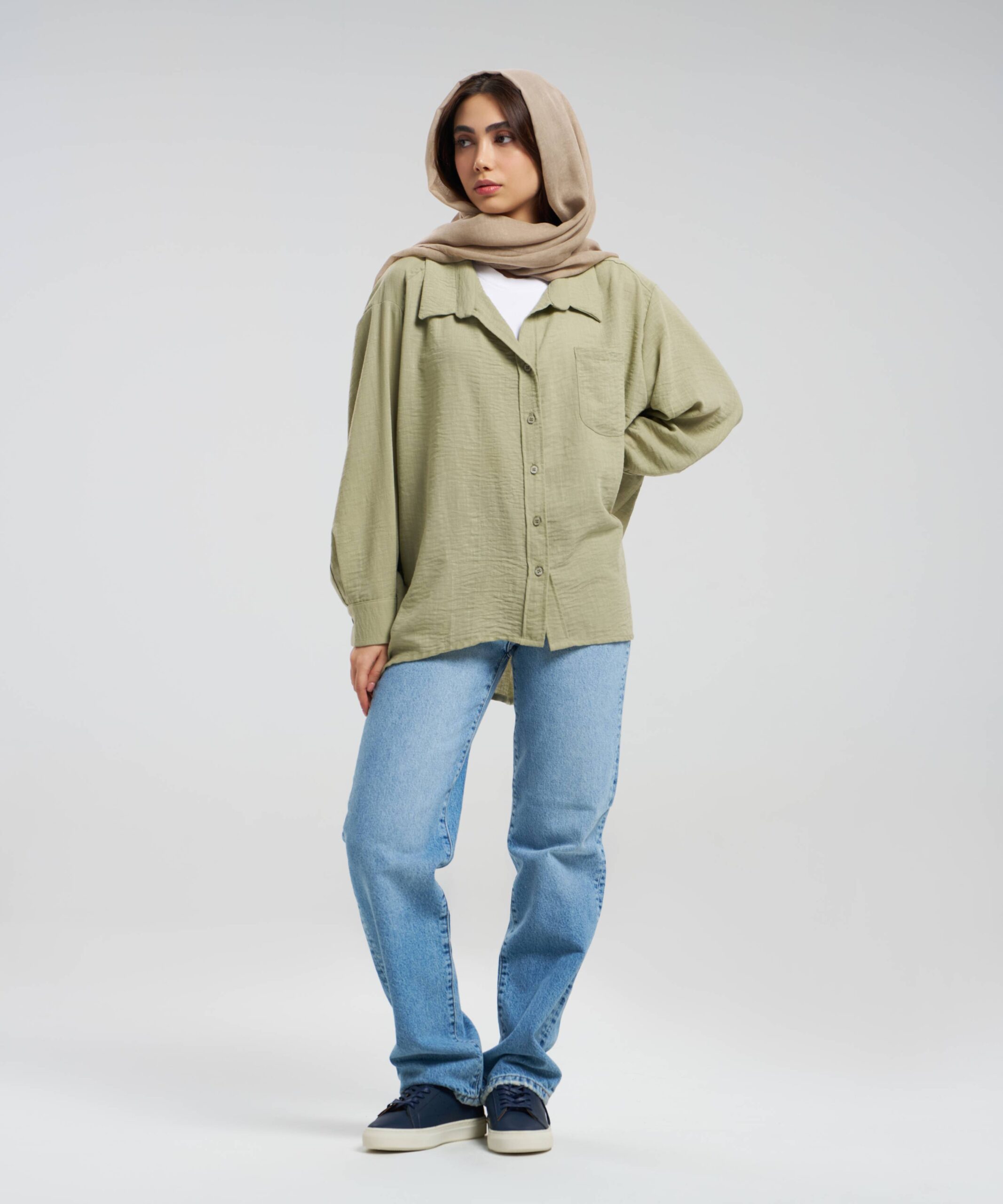 شومیز جیب دار ساده DR34