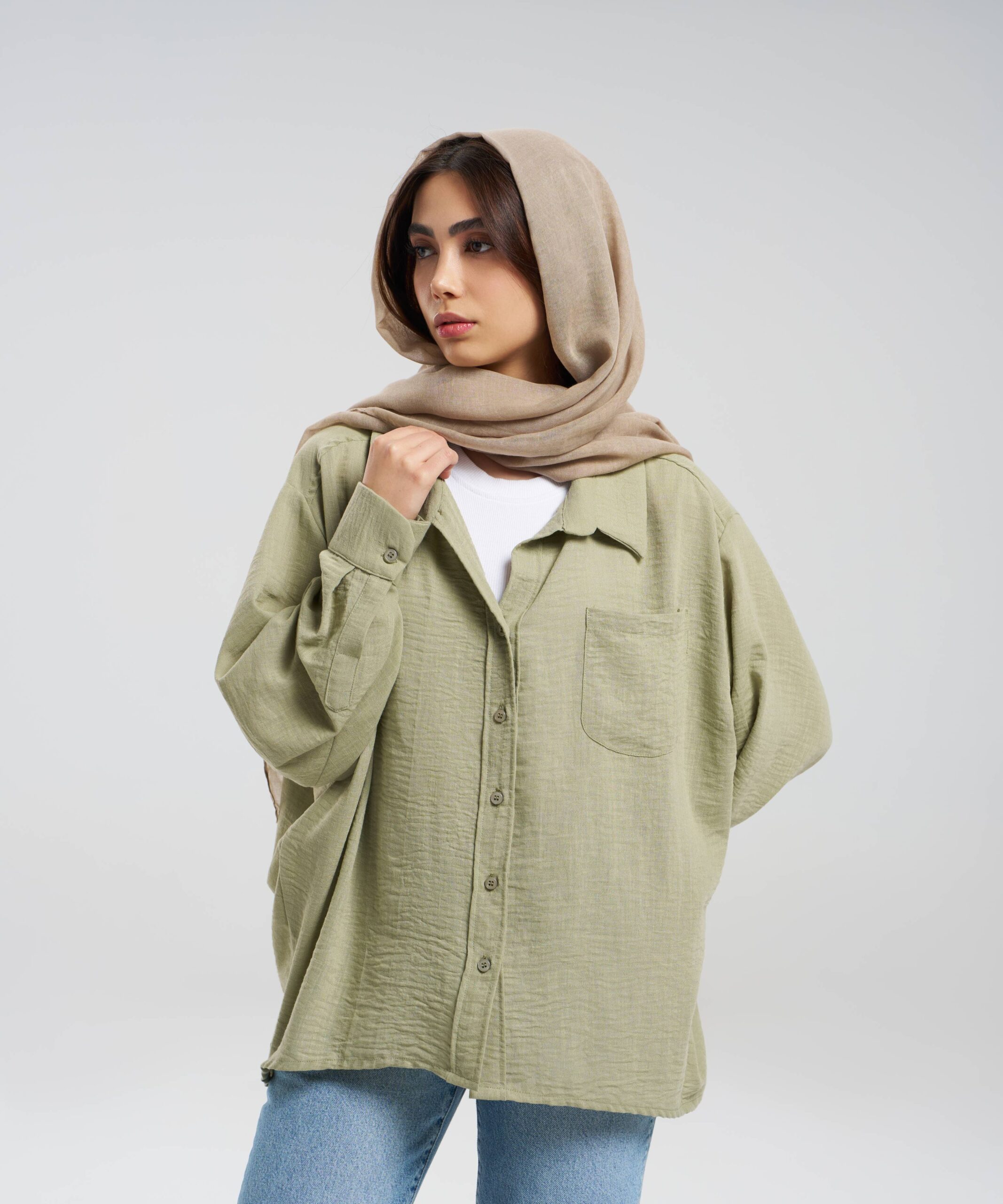 شومیز جیب دار ساده DR34