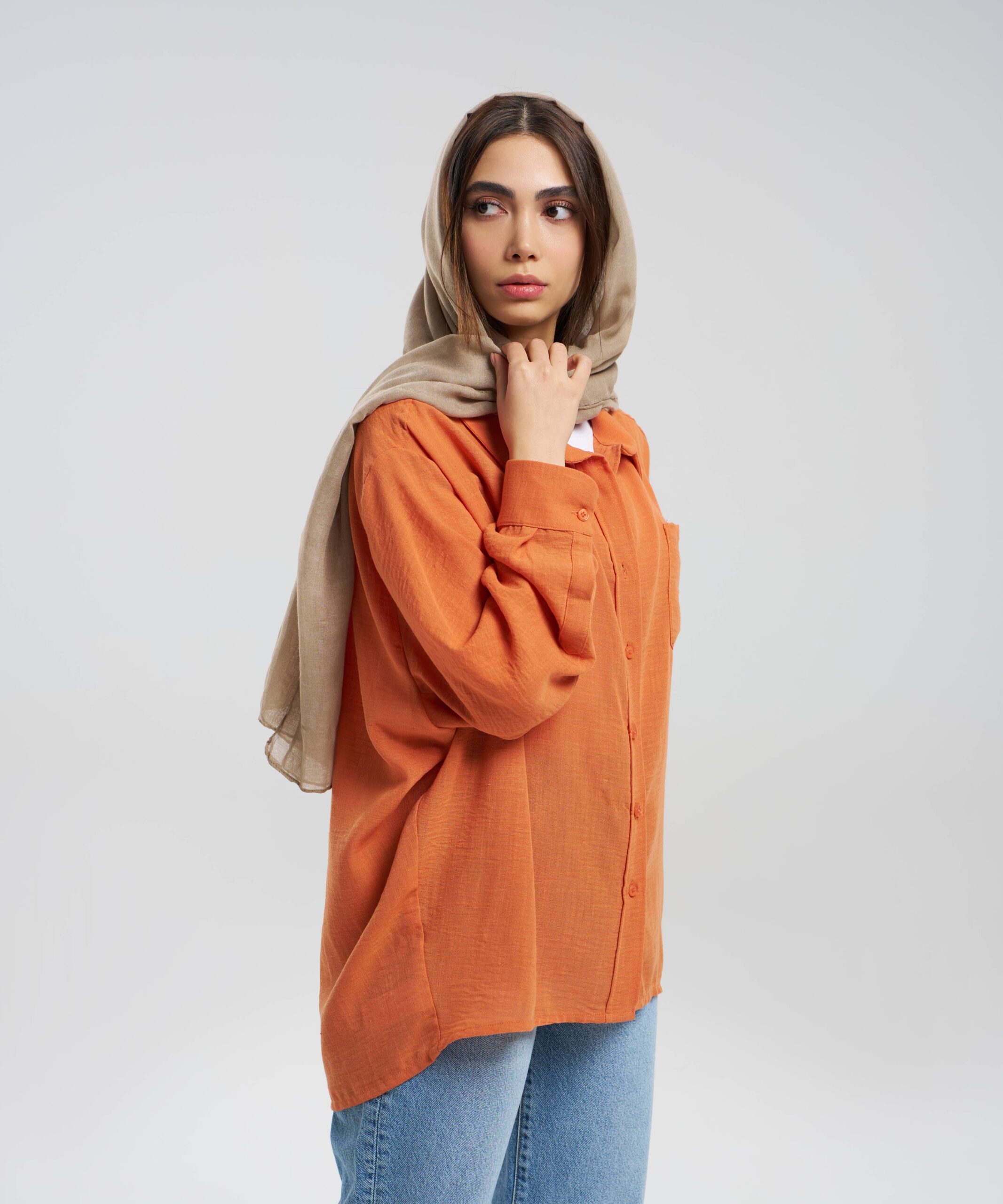 شومیز جیب دار ساده DR34